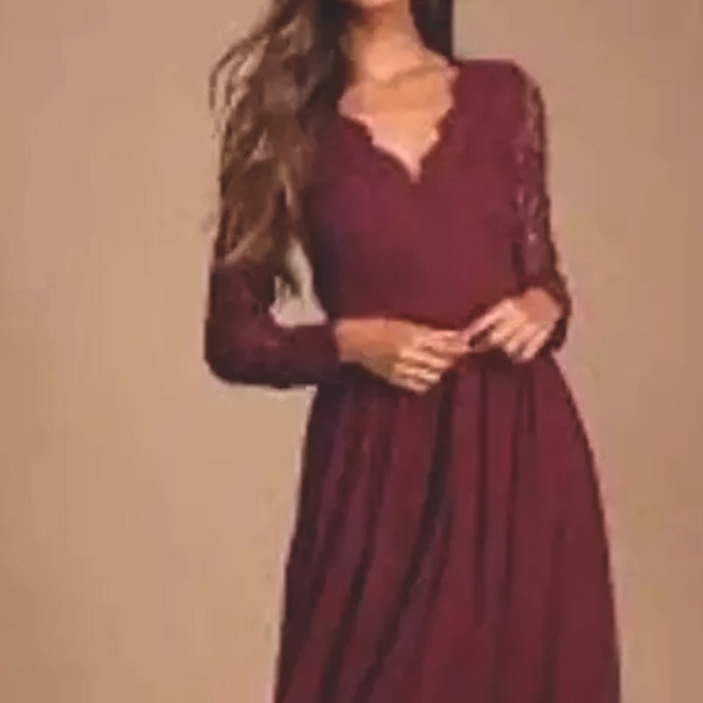 Lulus long burgundy dress